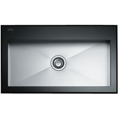 Franke Crystal CYV 610, 860x510 mm, nerez+černé sklo, dřez + sifon 101.0062.564