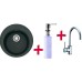 Franke SET G32 dřez RoG 610.099 grafit + dřezová baterie FC 650 + dávkovač saponátu FD 300