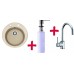 Franke SET G32 dřez RoG 610.085 pískový + dřezová baterie FC 650 + dávkovač saponátu FD 300