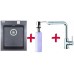 Franke SET G33 dřez KSG 218.099 grafit + dřezová baterie Samoa + dávkovač saponátu FD 300