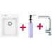 Franke SET G34 dřez KSG 218.094 bílá + dřezová baterie FN 0147 + dávkovač saponátu FD 300