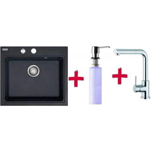 Franke SET G36 dřez KSG 238.099 grafit + dřezová baterie FN 0147 + dávkovač saponátu FD 300