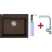 Franke SET G36 dřez KSG 238.070 hnědá + dřezová baterie FN 0147 + dávkovač saponátu FD 300