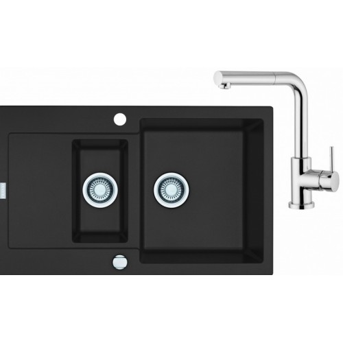 Franke SET G12 granitový dřez MRG 651-78 grafit + baterie FN 0147 chrom 114.0253.347