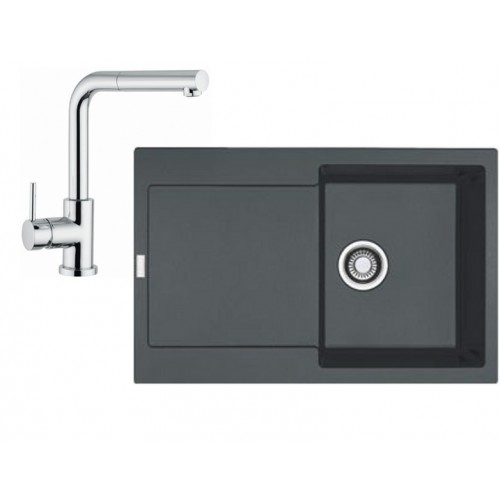 Franke SET G40 granitový dřez MRG 611 grafit + baterie FN 0147 chrom 114.0283.429 Franke SET G40 granitový dřez MRG 611 grafit + baterie FN 0147 chrom 114.0283.429