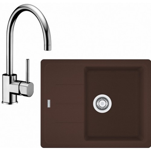 Franke SET G54 granitový dřez BFG 611-62 tmavě hnědá + baterie FC 650 chrom 114.0323.814 Franke SET G54 granitový dřez BFG 611-62 tmavě hnědá + baterie FC 650 chrom 114.0323.814