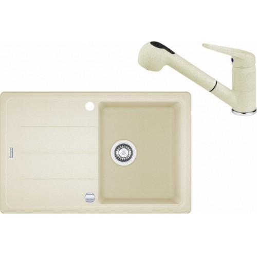 Franke SET G57 granitový dřez BFG 611-78 vanilka + baterie FC 9547 vanilka 114.0323.920