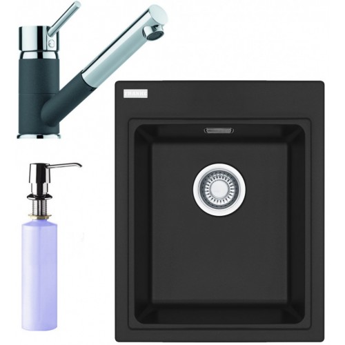 Franke SET G62 granitový dřez KSG 218 grafit+baterie FG 7486 grafit+dávkovač FD 300