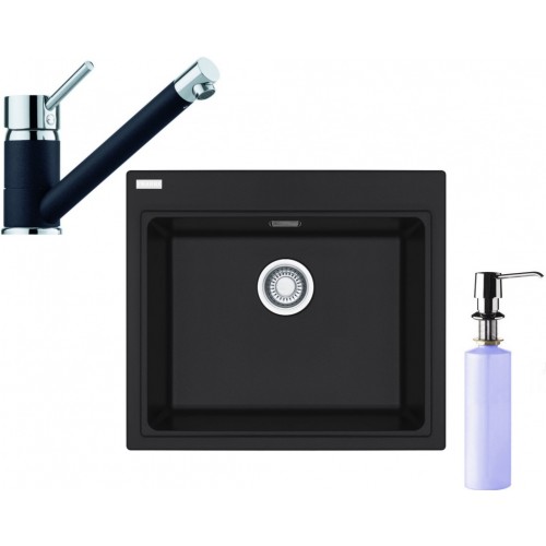 Franke SET G63 granitový dřez KSG 238 onyx+baterie FC 7477 onyx+dávkovač FD 300