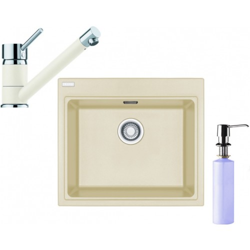 Franke SET G63 granitový dřez KSG 238 vanilka+baterie FC 7477 vanilka+dávkovač FD 300
