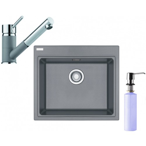 Franke SET G64 granitový dřez KSG 238 šedý kámen+baterie FC 7486 šedý kámen+dávkovač FD 300 Franke SET G64 granitový dřez KSG 238 šedý kámen+baterie FC 7486 šedý kámen+dávkovač FD 300