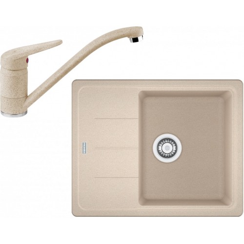 Franke SET G66 granitový dřez BFG 611-62 pískový melír+baterie FC 9541 pískový melír 114.0365.145