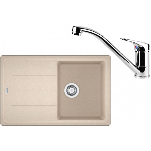 Franke SET G67 granitový dřez BFG 611-78 pískový melír+baterie FC 1839 chrom 114.0365.154