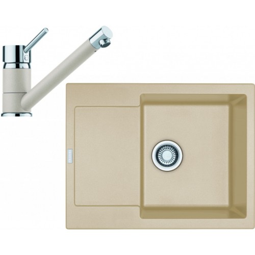 Franke SET G69 granitový dřez MRG 611-62 sahara+baterie FC 7477 sahara 114.0365.196