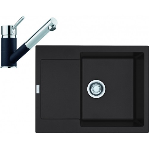 Franke SET G70 granitový dřez MRG 611-62 onyx + baterie FC 7486 onyx 114.0365.253