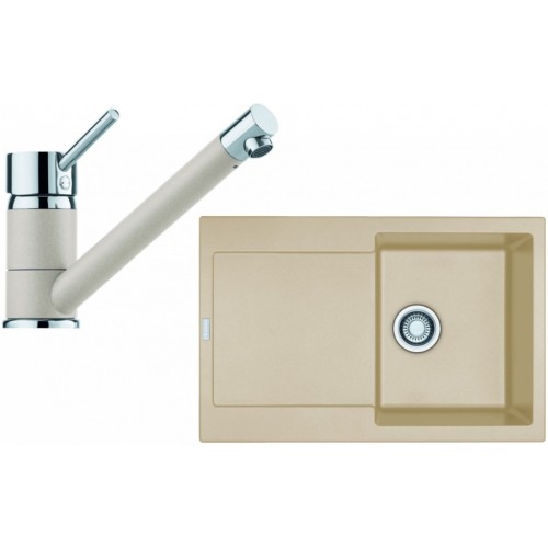 Franke SET G71 granitový dřez MRG 611 sahara+baterie FC 7477 sahara 114.0365.274