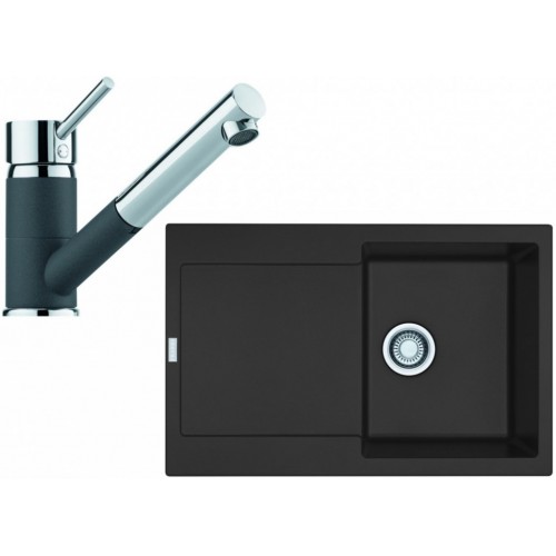 Franke SET G72 granitový dřez MRG 611 grafit+baterie FC 7486 grafit 114.0365.280