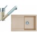 Franke SET G72 granitový dřez MRG 611 pískový melír+baterie FC 7486 pískový melír 114.0365.283