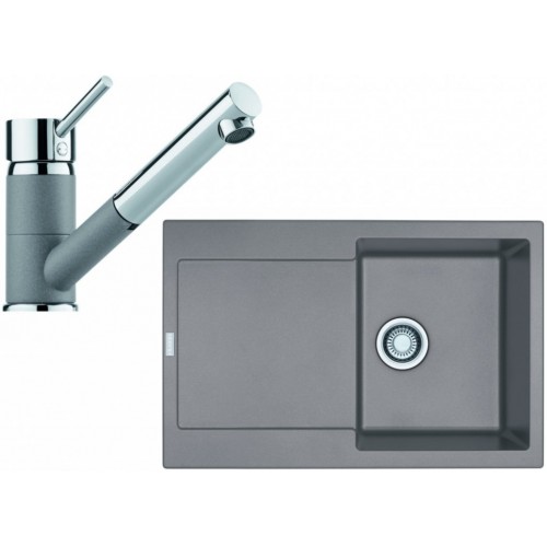 Franke SET G72 granitový dřez MRG 611 šedý kámen+baterie FC 7486 šedý kámen 114.0365.286