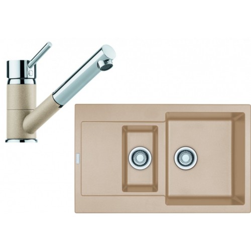 Franke SET G74 granitový dřez MRG 651-78 písek+baterie FG 7486 písek 114.0365.404