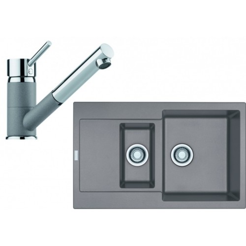 Franke SET G74 granitový dřez MRG 651-78 šedý kámen+baterie FG 7486 šedý kámen 114.0365.407 Franke SET G74 granitový dřez MRG 651-78 šedý kámen+baterie FG 7486 šedý kámen 114.0365.407