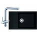 Franke SET G75 granitový dřez MRG 611-78 BB onyx + baterie Samoa chrom 114.0365.425