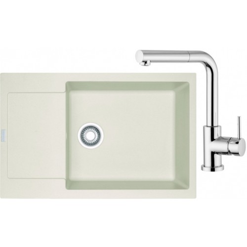 Franke SET G76 granitový dřez MRG 611-78 BB vanilka +baterie FN 0147 chrom 114.0365.686