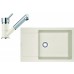 Franke SET G78 granitový dřez MRG 611-78 BB vanilka+baterie FC 7486 vanilka 114.0365.715