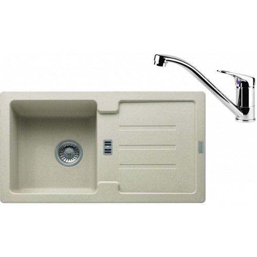 Franke SET G81 granitový dřez STG 614-78 sahara + baterie FC 1839 chrom 114.0365.738
