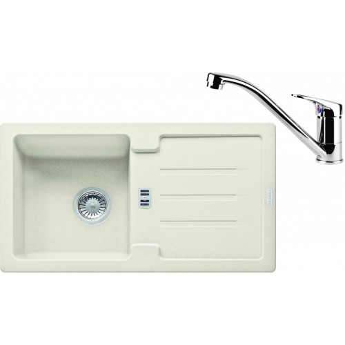 Franke SET G81 granitový dřez STG 614-78 vanilka + baterie FC 1839 chrom 114.0365.742