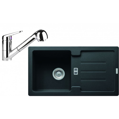 Franke SET G82 granitový dřez STG 614-78 onyx +baterie FC 9547 chrom 114.0365.745
