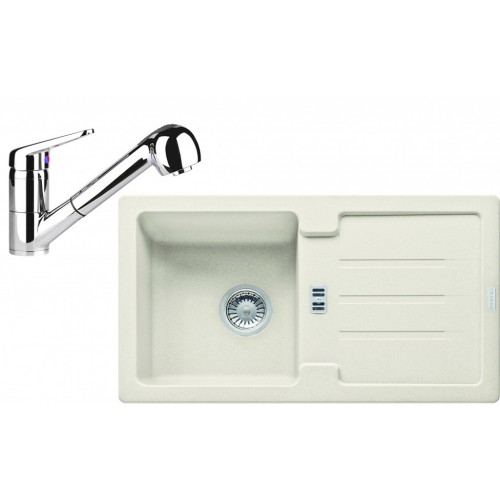 Franke SET G82 granitový dřez STG 614-78 vanilka +baterie FC 9547 chrom 114.0365.751