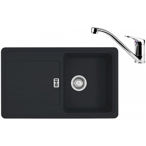 Franke SET G83 granitový dřez EFG 614-78 grafit + baterie FC 1839 chrom 114.0365.752