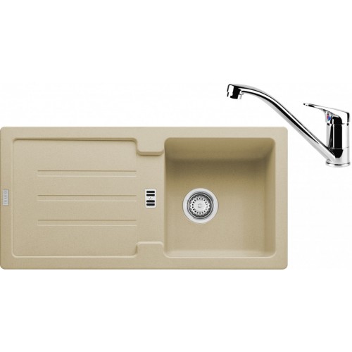 Franke SET G84 granitový dřez STG 614 sahara + baterie FC 1839 chrom 114.0365.800