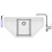 FRANKE SET G86 granitový dřez MRG 612 E bílý led+baterie FN 0147+dávkovač FD 300