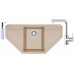FRANKE SET G86 granitový dřez MRG 612 E pískový+baterie FN 0147+dávkovač FD 300
