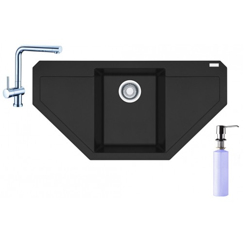 Franke SET G85 granitový dřez MRG 612 E grafit+baterie Samoa+dávkovač FD 300