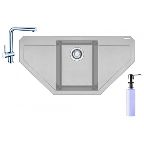 FRANKE SET G85 granitový dřez MRG 612 E stříbrná+baterie Samoa+dávkovač FD 300 FRANKE SET G85 granitový dřez MRG 612 E stříbrná+baterie Samoa+dávkovač FD 300