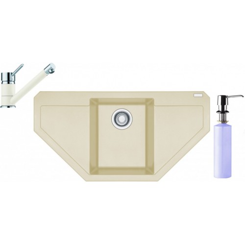 Franke SET G87 granitový dřez MRG 612 E vanilka+baterie FC 7477 vanilka+dávkovač FD 300 Franke SET G87 granitový dřez MRG 612 E vanilka+baterie FC 7477 vanilka+dávkovač FD 300