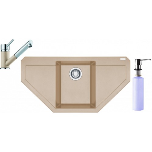 Franke SET G88 granitový dřez MRG 612 E písek + baterie FC 7486 písek + dávkovač FD 300 Franke SET G88 granitový dřez MRG 612 E písek + baterie FC 7486 písek + dávkovač FD 300