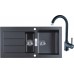 FRANKE SET T28 tectonitový dřez SID 651 černý + baterie FP 9900 černá 114.0366.035