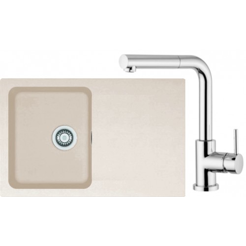 Franke SET T32 tectonitový dřez OID 611-78 kávový + baterie FN 0147 chrom 114.0366.067