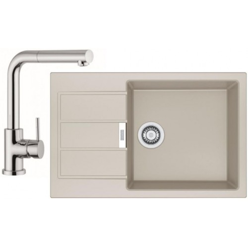 Franke SET T55 tectonitový dřez SID 611-78/45 BB kávová + baterie FN 0147.031 chrom Franke SET T55 tectonitový dřez SID 611-78/45 BB kávová + baterie FN 0147.031 chrom