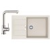Franke SET T55 tectonitový dřez SID 611-78/45 BB krémová + baterie FN 0147.031 chrom