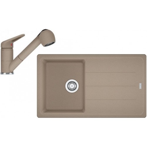 Franke SET G132 granitový dřez BFG 611-86 kašmír + baterie FC 9547.424 kašmír Franke SET G132 granitový dřez BFG 611-86 kašmír + baterie FC 9547.424 kašmír
