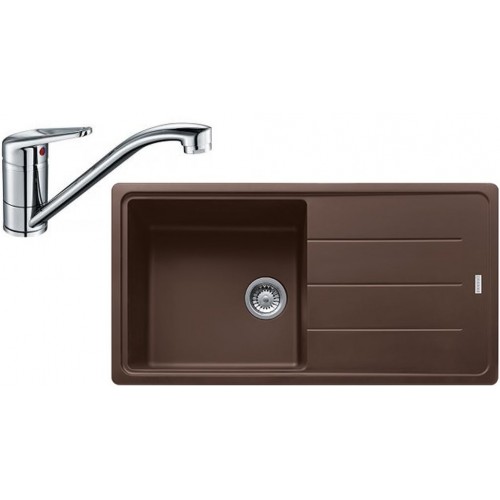 Franke SET G133 granitový dřez BFG 611 hnědá + baterie FC 9541.031 chrom