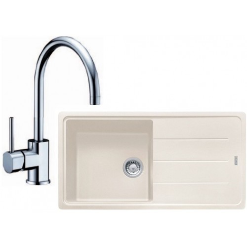 Franke SET G134 granitový dřez BFG 611 vanilka + baterie FC 650.031 chrom