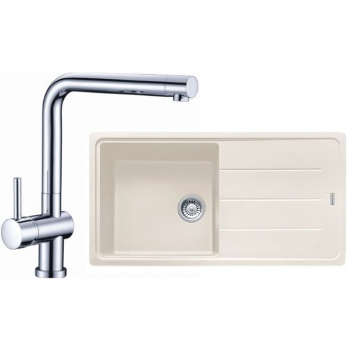 Franke SET G135 granitový dřez BFG 611 vanilka + baterie Samoa chrom