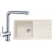 Franke SET G135 granitový dřez BFG 611 vanilka + baterie Samoa chrom