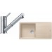 Franke SET G136 granitový dřez BFG 611 sahara + baterie FG 7486.031 chrom